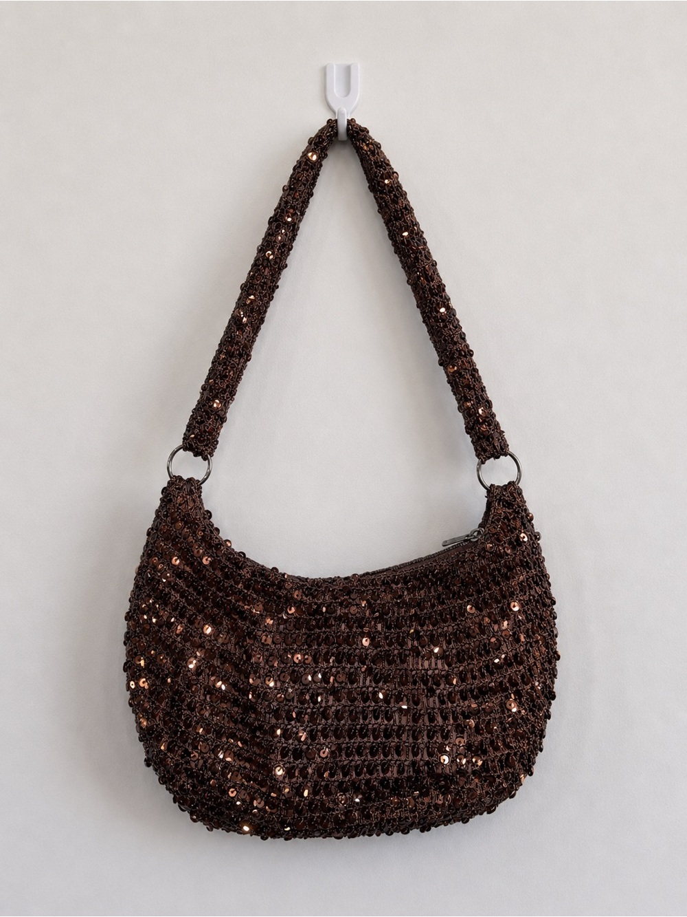 Y2K Sequin and Beaded Shoulder Bag
